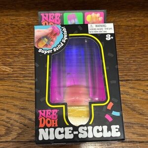 NeeDoh Nice-Sicle Super Solid Squish Popsicle Toy - Purple, Pink, Yellow
